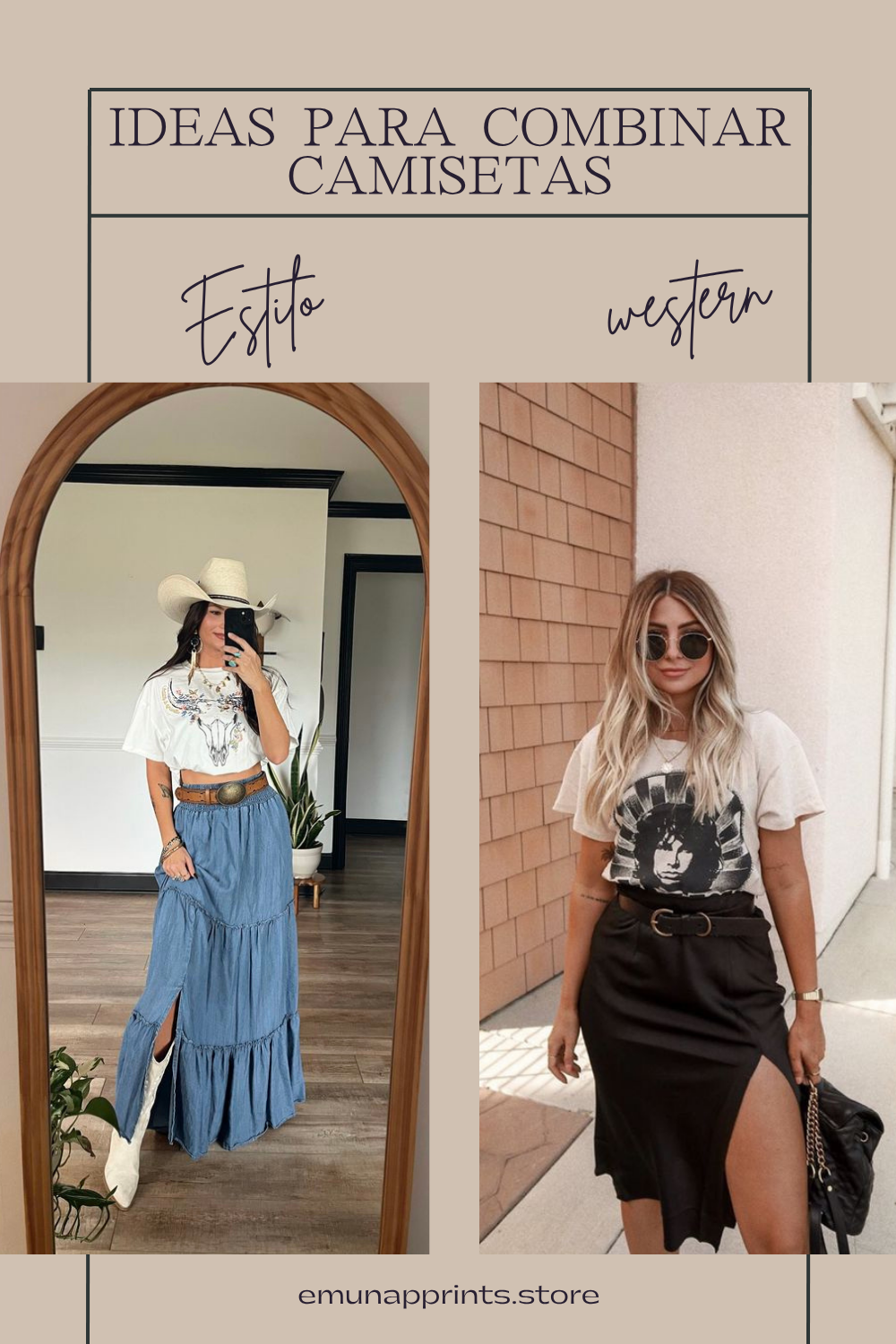 Ideas para combinar camisetas estilo Western este 2026