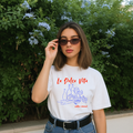 Camiseta con estampado,  100% Algodón, Camiseta casual de manga corta y cuello redondo, con diseño La Dolce Vita DTF. Perfecta para el estilo diario.