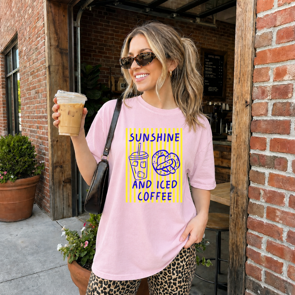 Camiseta con estampado,  100% Algodón, Camiseta casual de manga corta y cuello redondo, con diseño naranjas Sunshine DTF. Perfecta para el estilo diario.