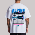 Playera Oversize Cuello Redondo, Manga Corta 100% Algodón, con Diseño Formula 1 (ALPINE)