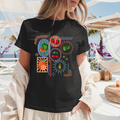 Camiseta casual de corte holgado con cuello redondo, manga corta, 100% Algodón, con gráfico de Frutal. Perfecta para el estilo diario.